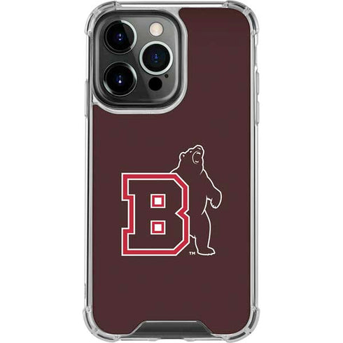 Brown University Bears Logo iPhone 14 Pro Clear Case